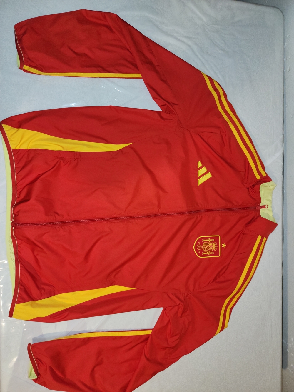 Adidas Spain National Team Track Jacket Red Yellow Full Zip Football Soccer